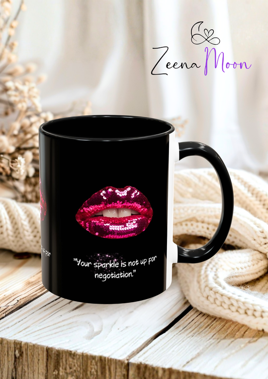 Sparkle Lips Accent Coffee Mug (11, 15oz)