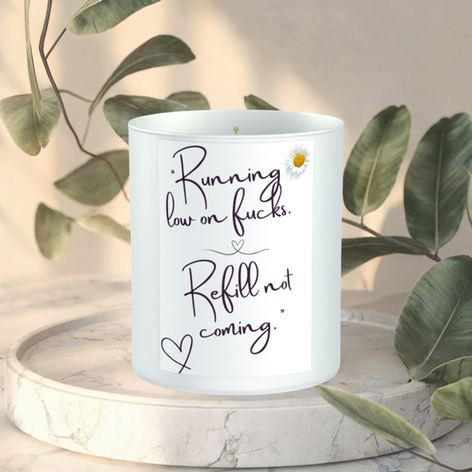 Funny Sassy Adult Humour 200g White candle ‘Sandy Bay'