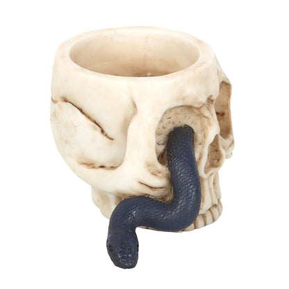 Skull & Snake Tealight Holder – Gothic Candle Holder