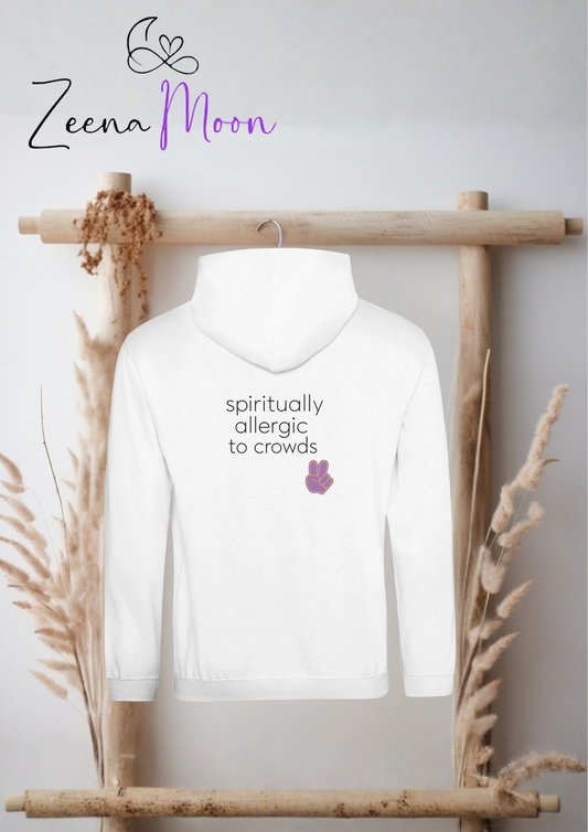 Spiritually Allergic to Crowds Hoodie Premium Unisex Pullover Hoodie