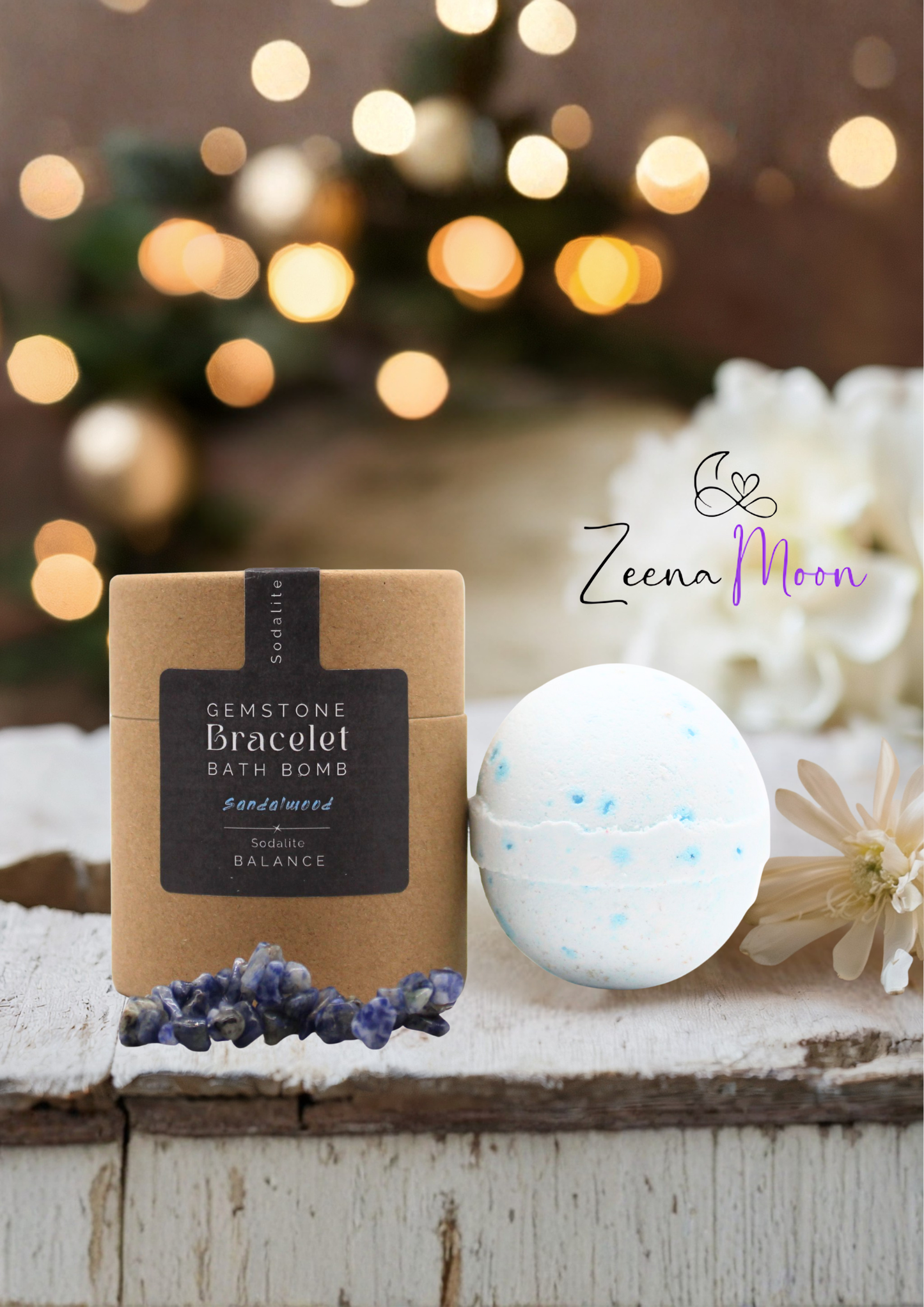 Sodalite Gem Bracelet Bath Bomb
