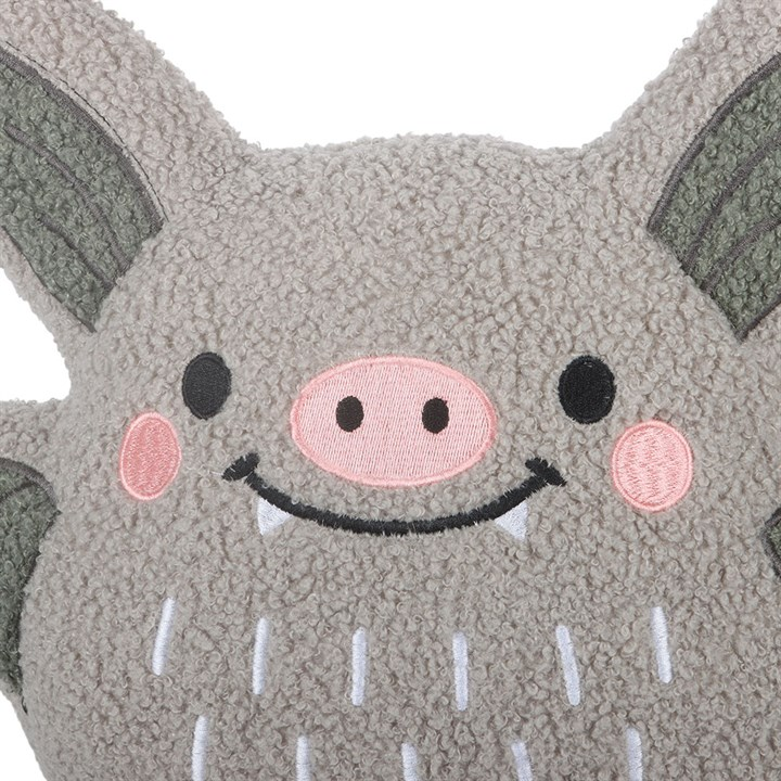 Cute Bat Bouclé Cushion – Witchy Halloween Home Décor