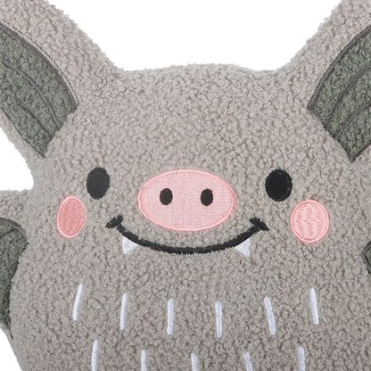 Cute Bat Bouclé Cushion – Witchy Halloween Home Décor