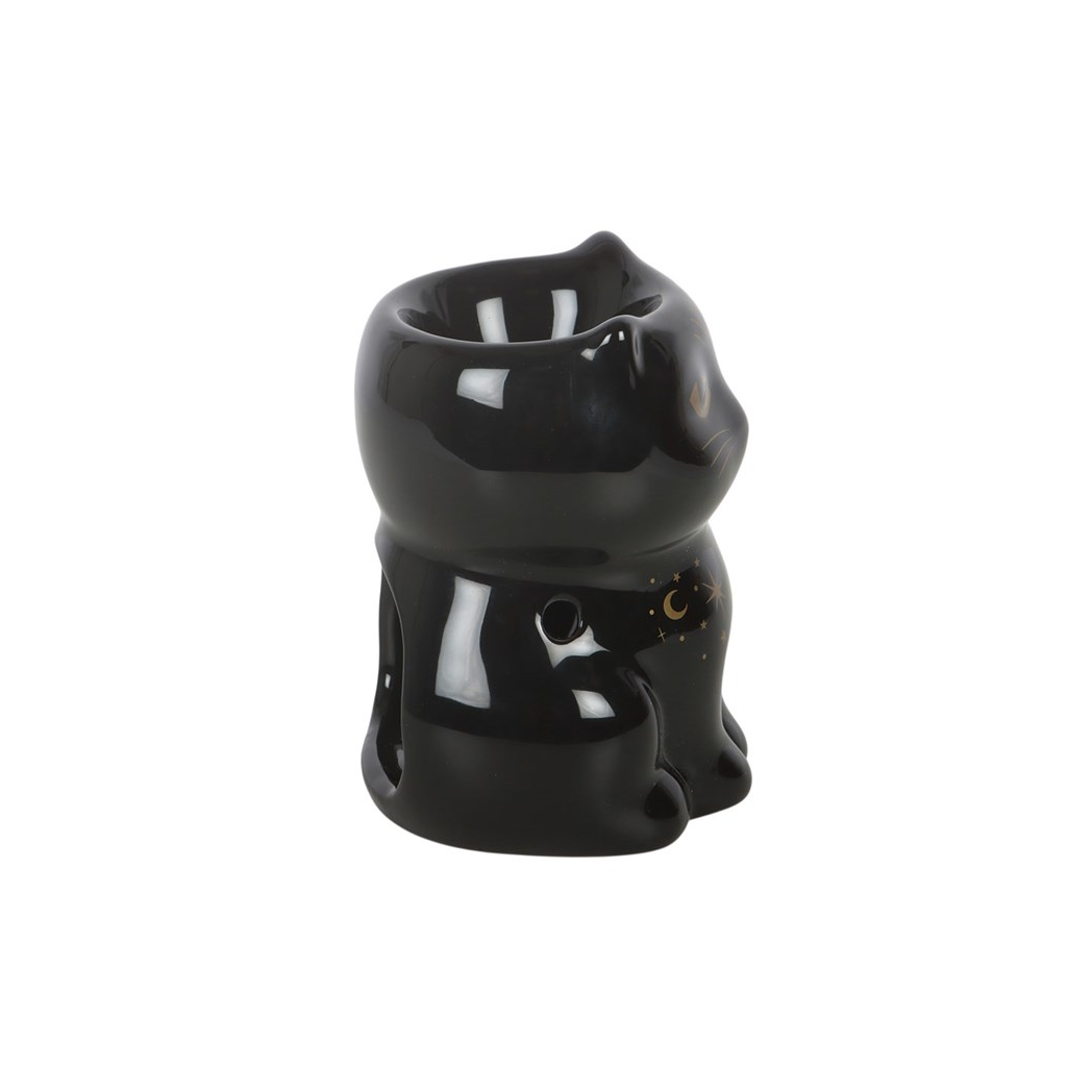 Black Cat Magick Oil Burner – Witchy & Gothic Home Décor