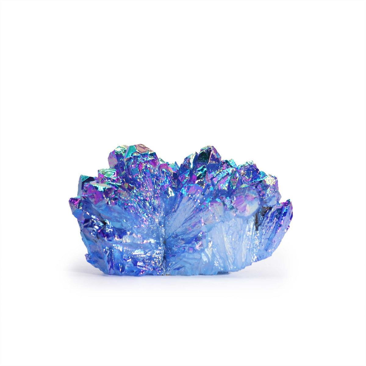 Aqua Aura Quartz Crystal Cluster | Iridescent Rainbow Quartz