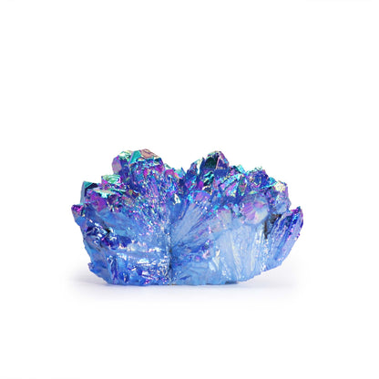Aqua Aura Quartz Crystal Cluster | Iridescent Rainbow Quartz
