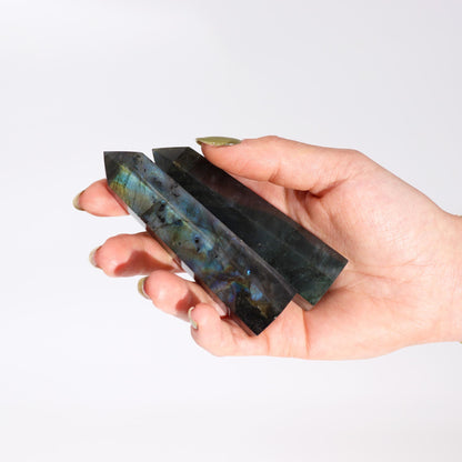 Natural Labradorite Crystal Point Tower – Madagascar 100mm