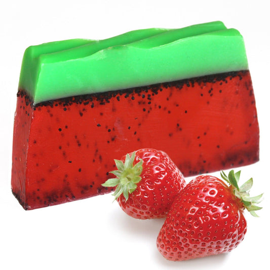 Strawberry Soap Loaf | Exfoliating Handmade Soap UK