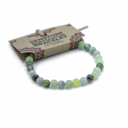 Olive Jade Gemstone Manifestation Bracelet | Natural Crystal Jewellery