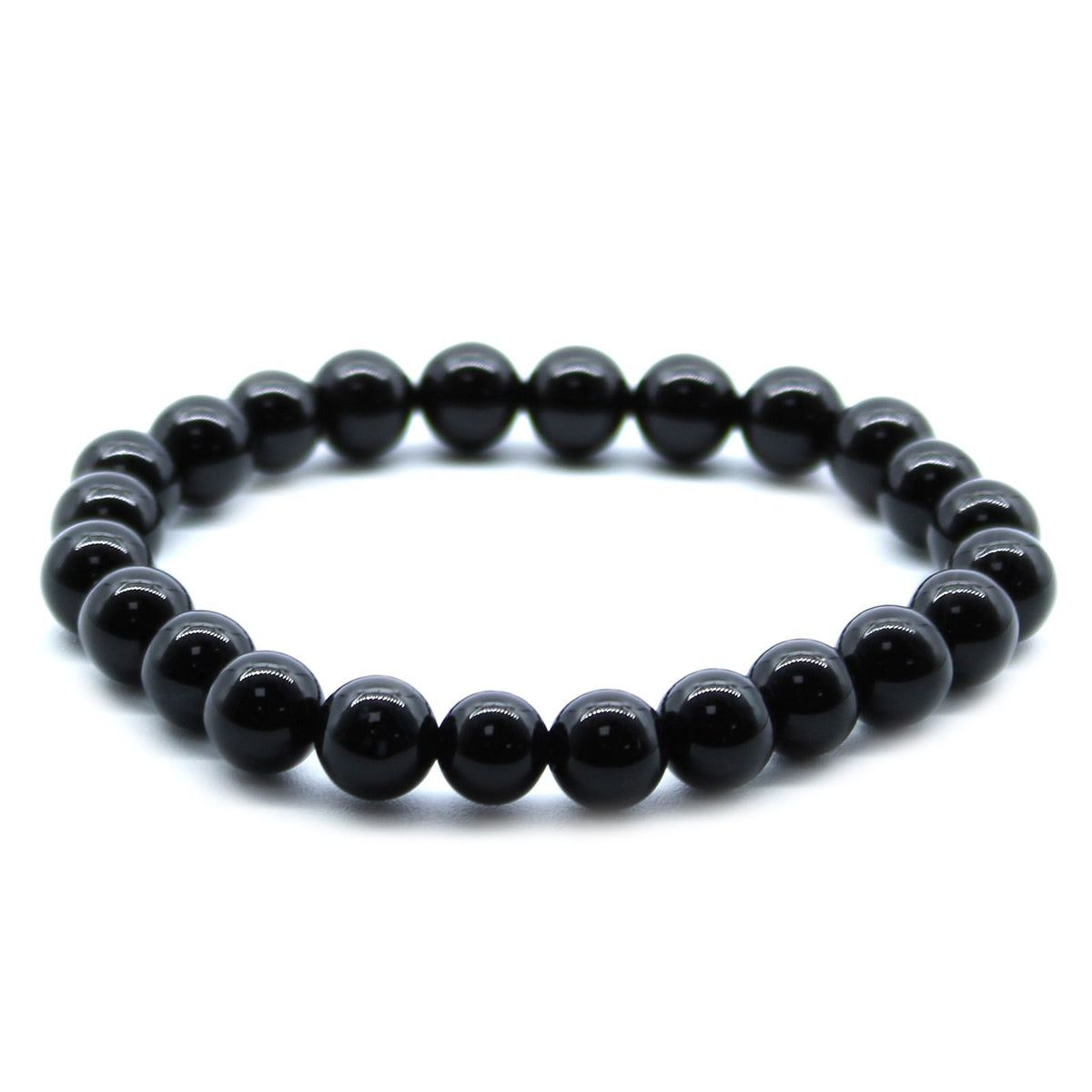 Black Agate Power Bracelet | 8mm Natural Gemstone Crystal Bracelet