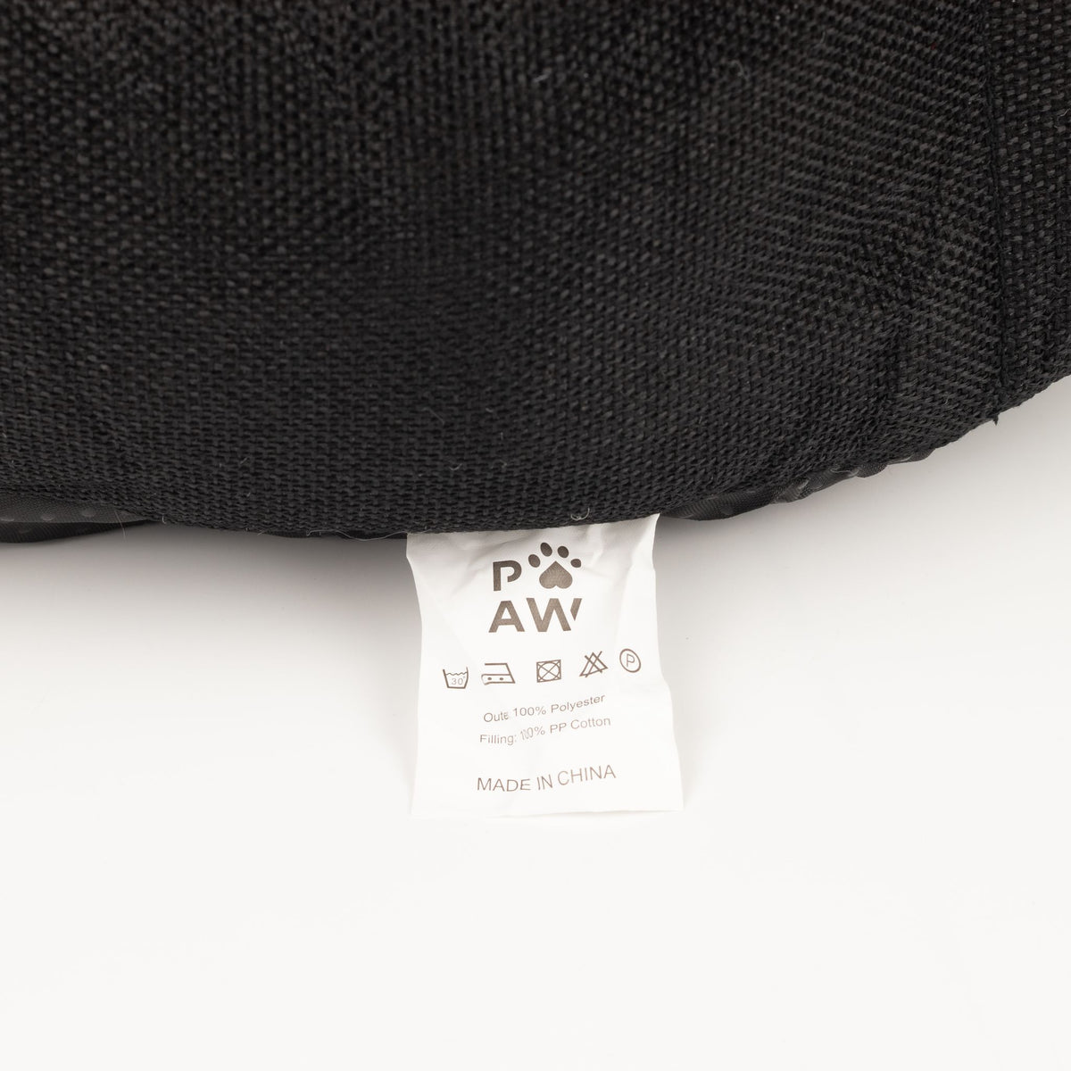 PAW Royal Crown Pet Bed – Black & Grey | 50 × 50cm