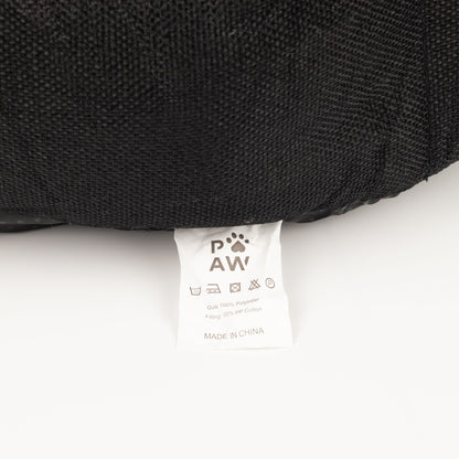 PAW Royal Crown Pet Bed – Black & Grey | 50 × 50cm