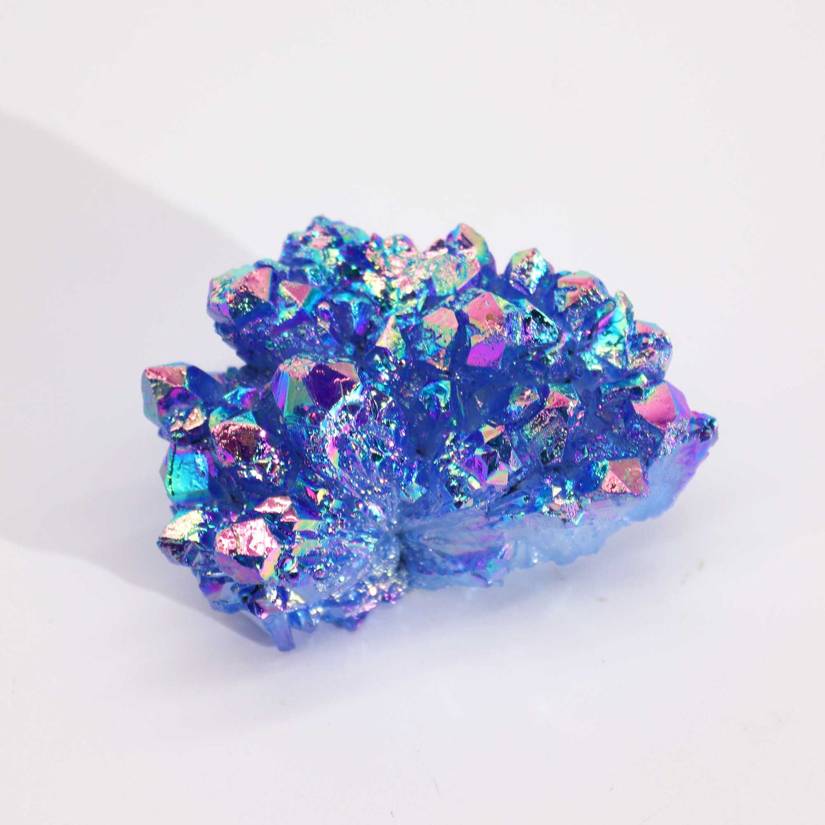 Aqua Aura Quartz Crystal Cluster | Iridescent Rainbow Quartz