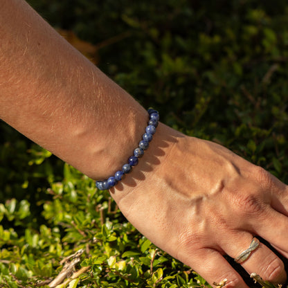 Sodalite Crystal Bracelet – 6mm Petite Gemstone Beads
