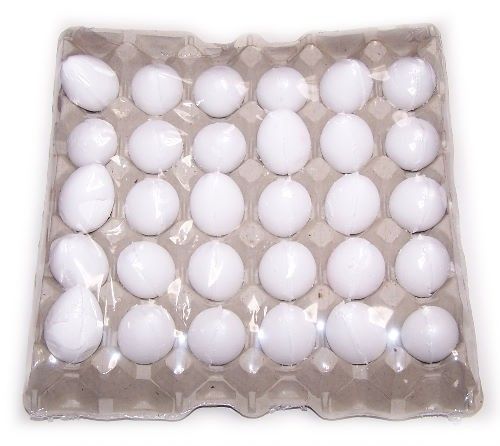 30x Bath Eggs in a Tray - Coconut