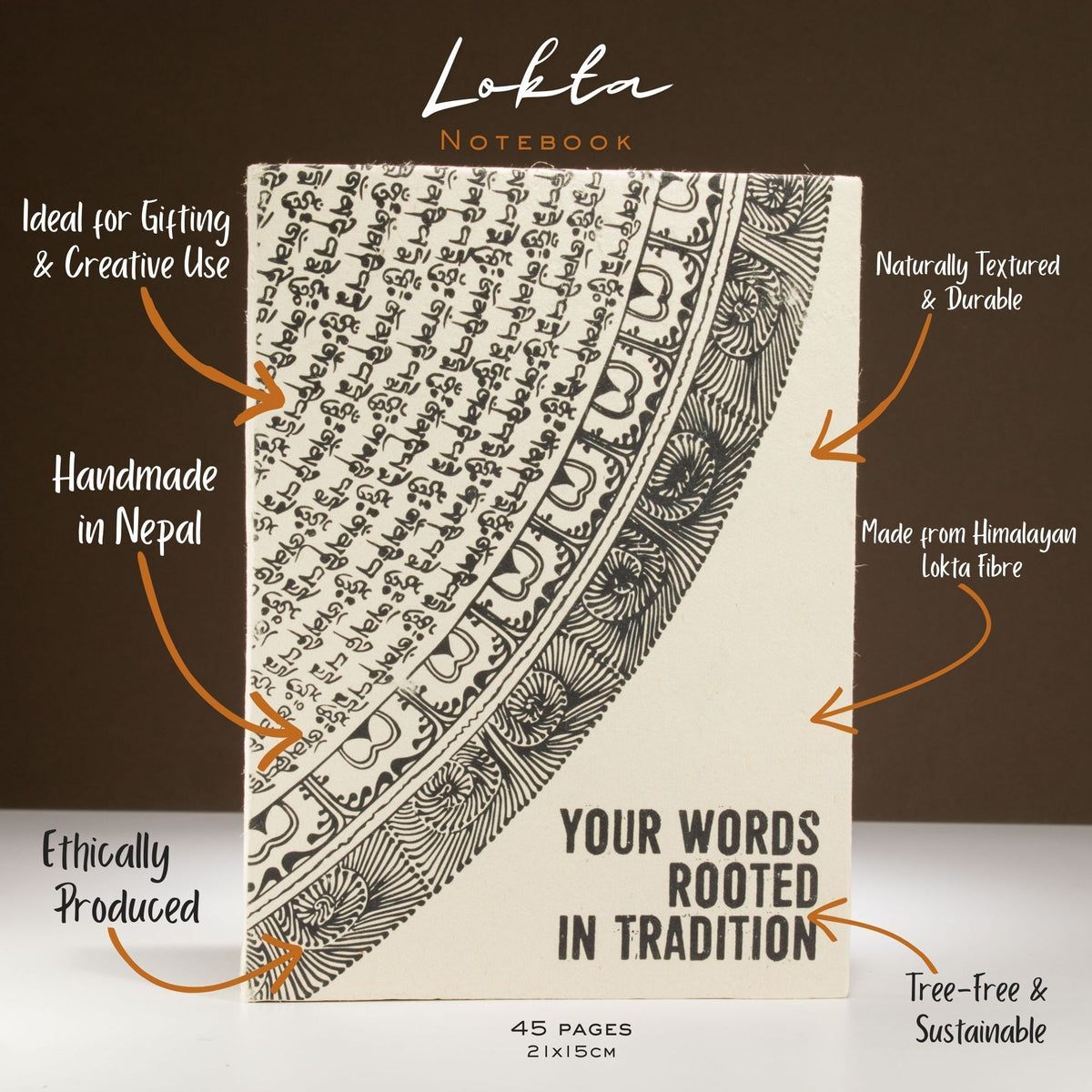 Your Words Rooted in Tradition – Lokta Paper Notebook