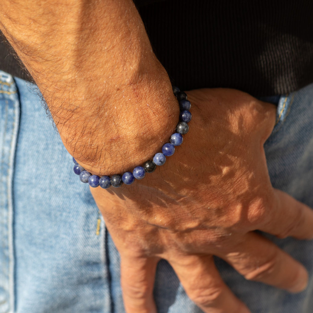 Sodalite Crystal Bracelet – 6mm Petite Gemstone Beads