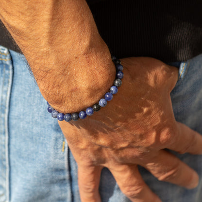 Sodalite Crystal Bracelet – 6mm Petite Gemstone Beads