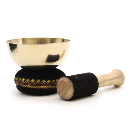 Brass Singing Bowl Gift Set – 9cm F4 Note
