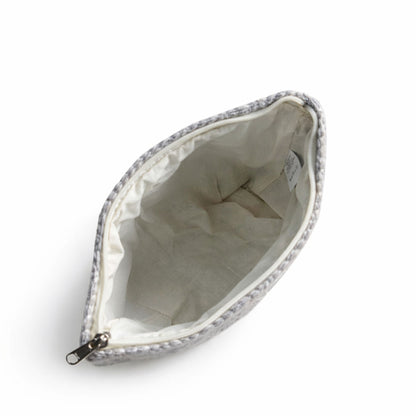 Jacquard Makeup & Toiletry Bag – Moonlit Weave | Grey