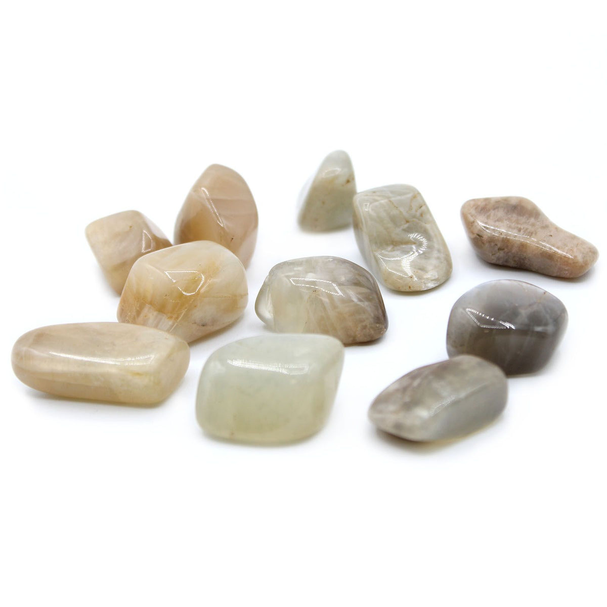 Moonstone Tumbled Stones – Pack of 24, 20–30mm