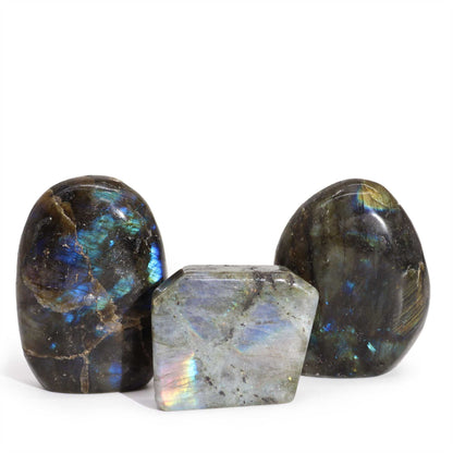 Madagascar Labradorite Tombstone Crystal | Polished Stone 50–70mm