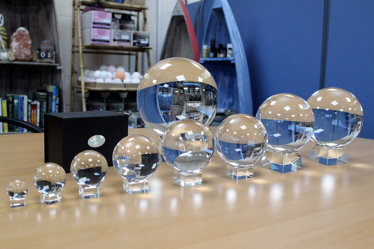Crystal Ball with Stand – 50mm Clear Glass Scrying Sphere