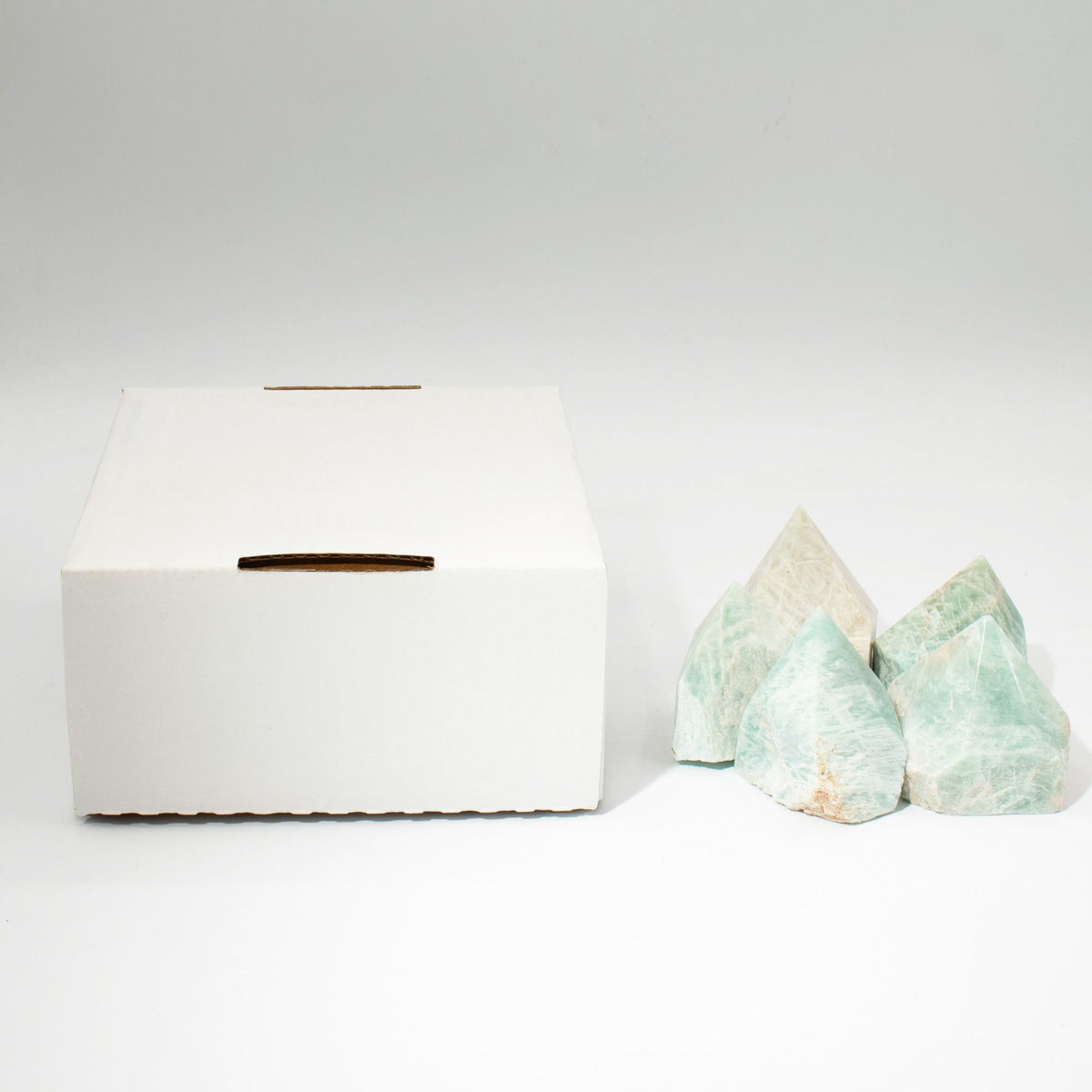 Natural Amazonite Crystal Points – Polished Gemstone Towers