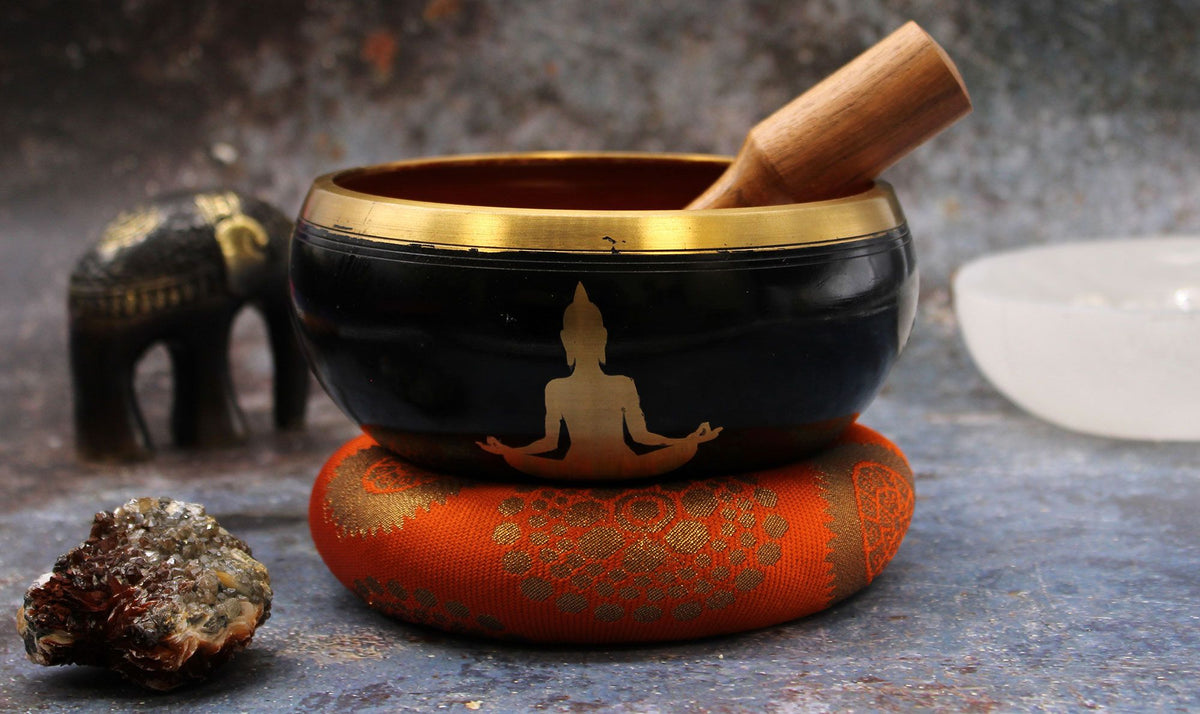 Large Buddha Singing Bowl Gift Set – 14cm C♯5