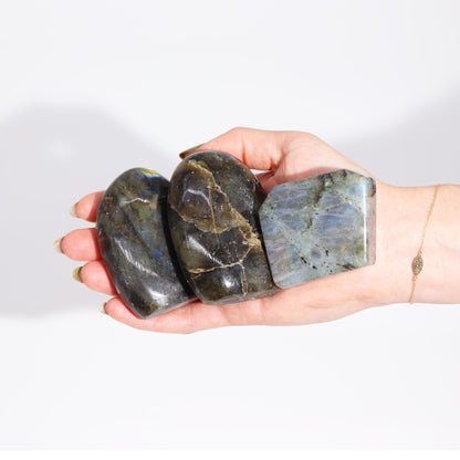 Madagascar Labradorite Tombstone Crystal | Polished Stone 50–70mm