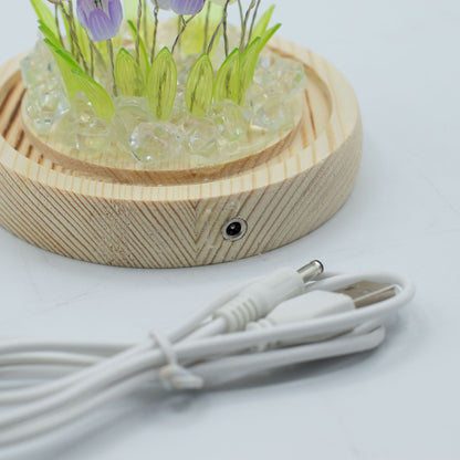 Floral Glow Garden Dome - 20 Multi Tulips - LED USB