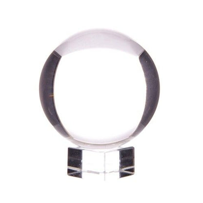 Clear Glass Crystal Ball with Stand – 60mm