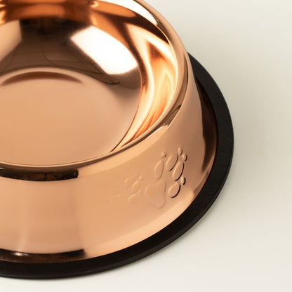 Copper Style Pet Food & Water Bowl – 18cm Stainless Steel