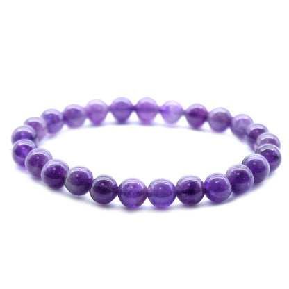 Amethyst Power Bracelet – 8mm Gemstone Beads