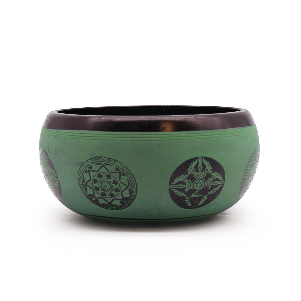 Earth Powder Singing Bowl – Mandala Buddha, 16cm