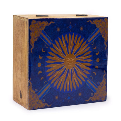 Hop Hare Big Enameled Square Box - The Sun