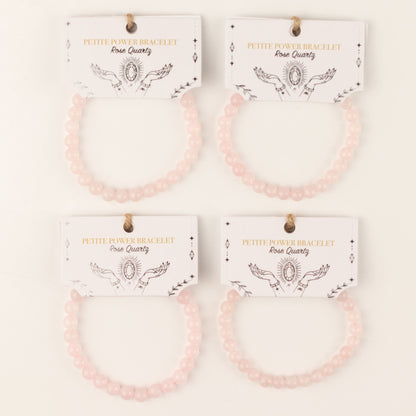 Petite Rose Quartz Crystal Bracelet – 6mm Natural Stone Beads