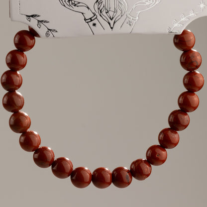 Carnelian Crystal Bracelet – 6mm Natural Gemstone Beads