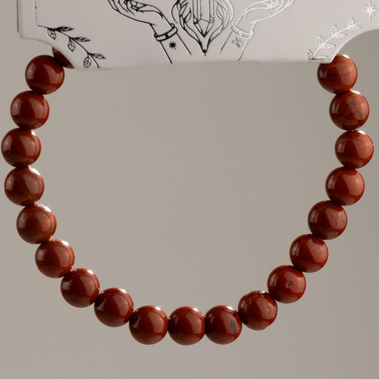 Carnelian Crystal Bracelet – 6mm Natural Gemstone Beads