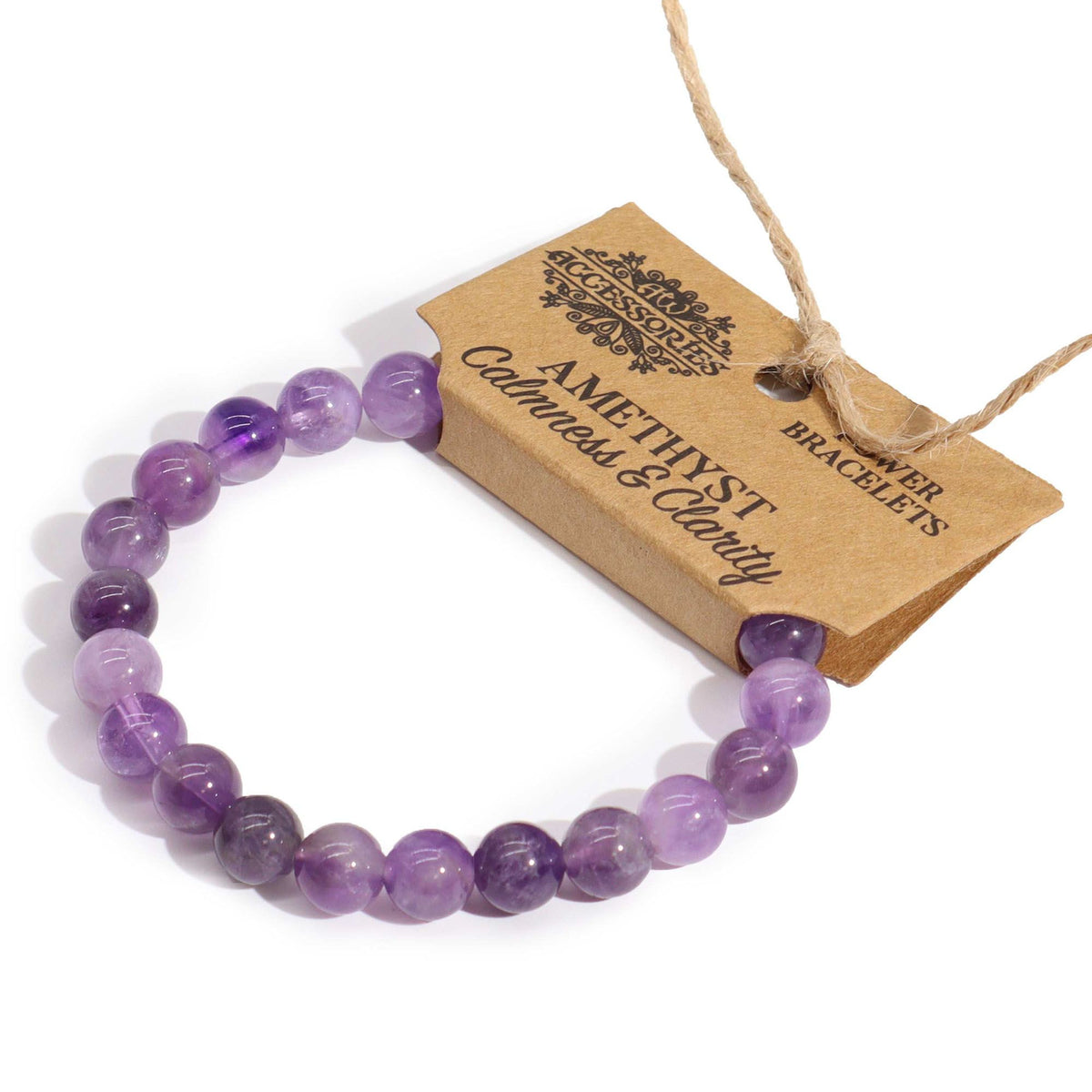 Amethyst Power Bracelet – 8mm Gemstone Beads
