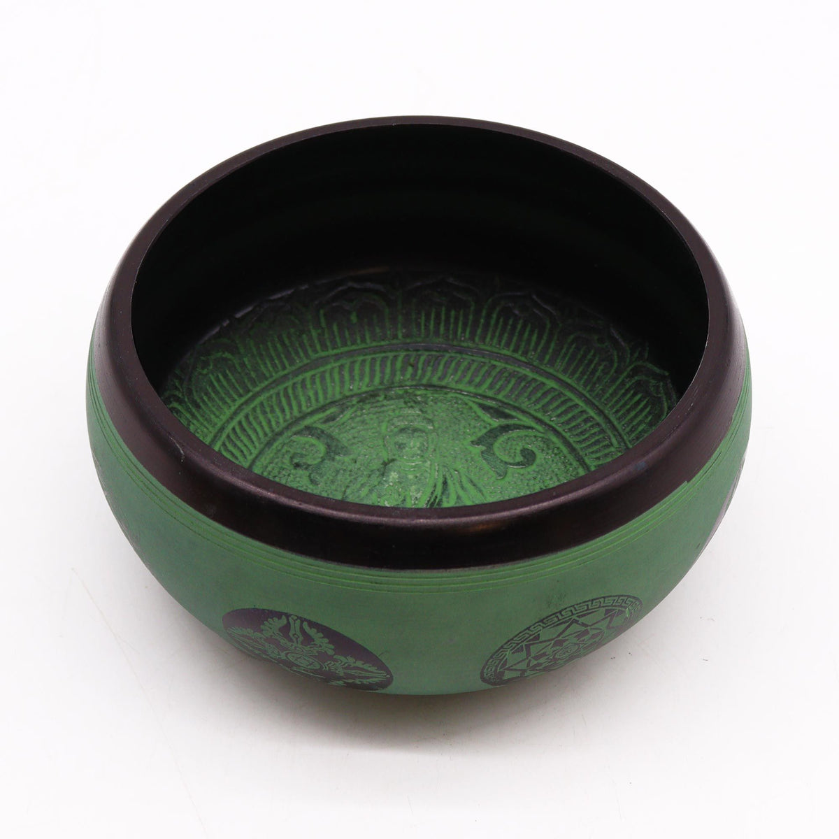 Earth Powder Singing Bowl – Mandala Buddha, 16cm