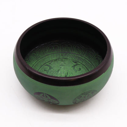 Earth Powder Singing Bowl – Mandala Buddha, 16cm