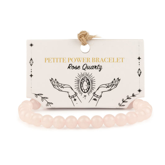 Petite Rose Quartz Crystal Bracelet – 6mm Natural Stone Beads