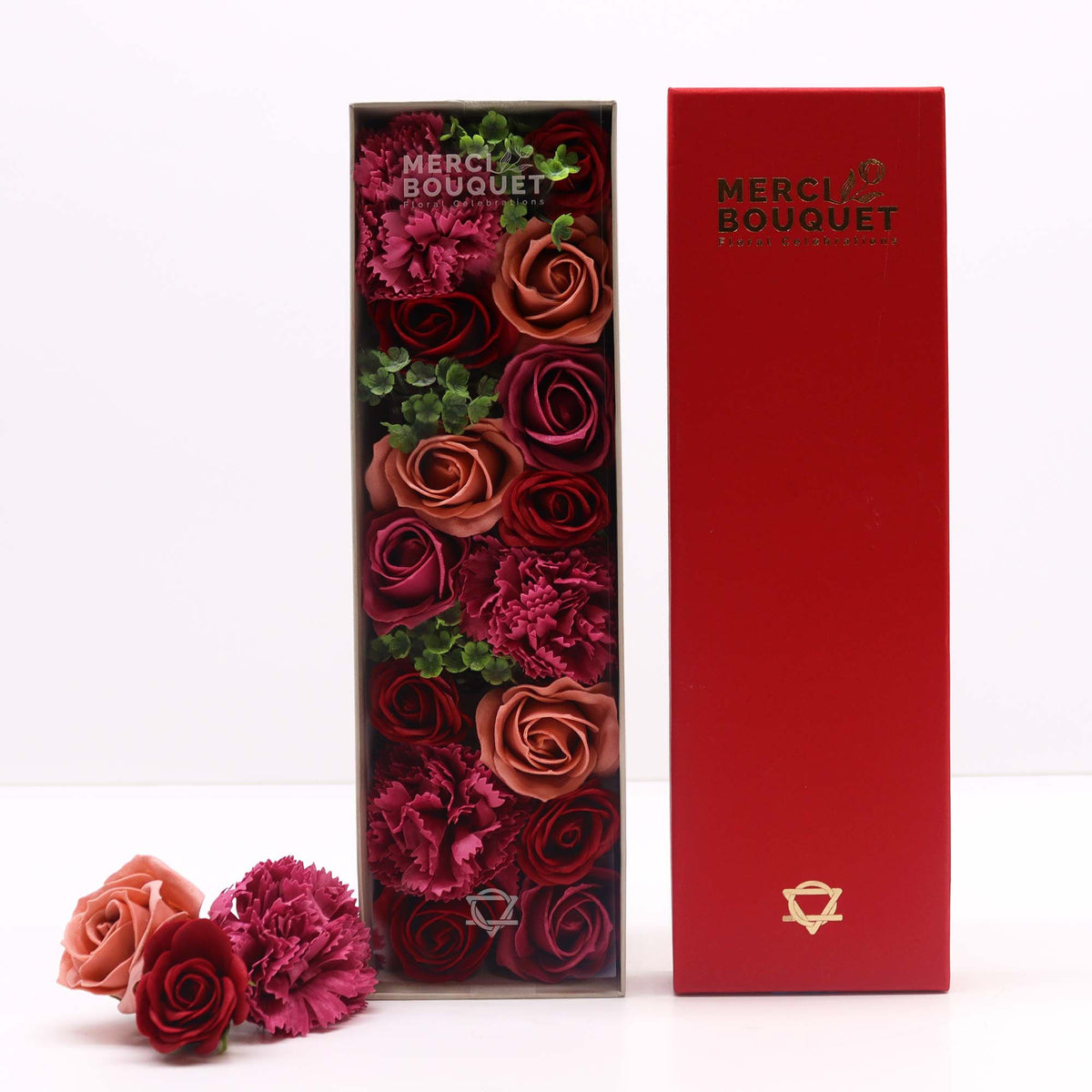 Vintage Roses Soap Flowers – Long Gift Box