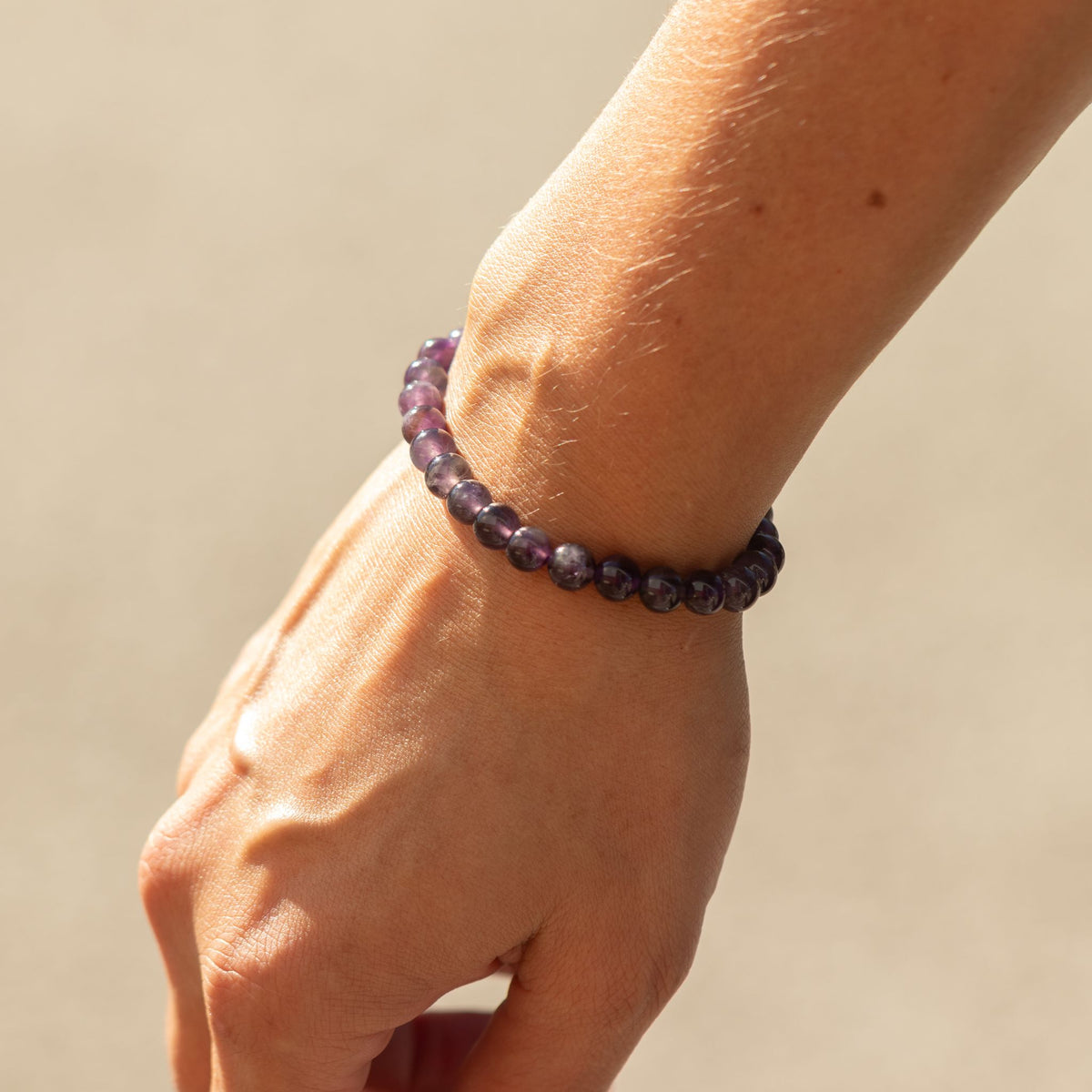 Amethyst Crystal Bracelet – 6mm Petite Gemstone Beads | Calm & Clarity