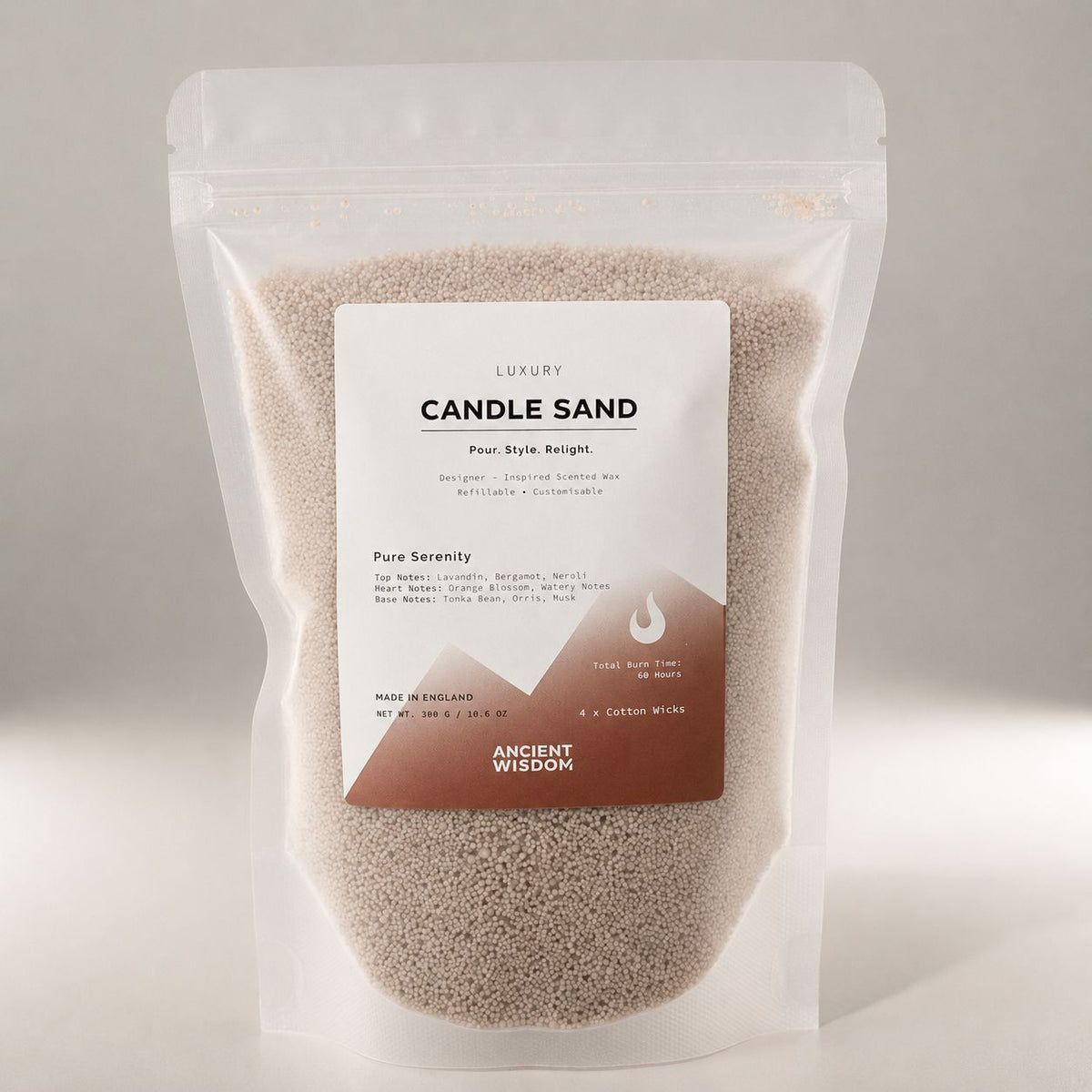 Fragranced Candle Sand – Pure Serenity Latte Beige – 300g