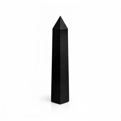 Black Tourmaline Crystal Tower – 17cm Protection Obelisk