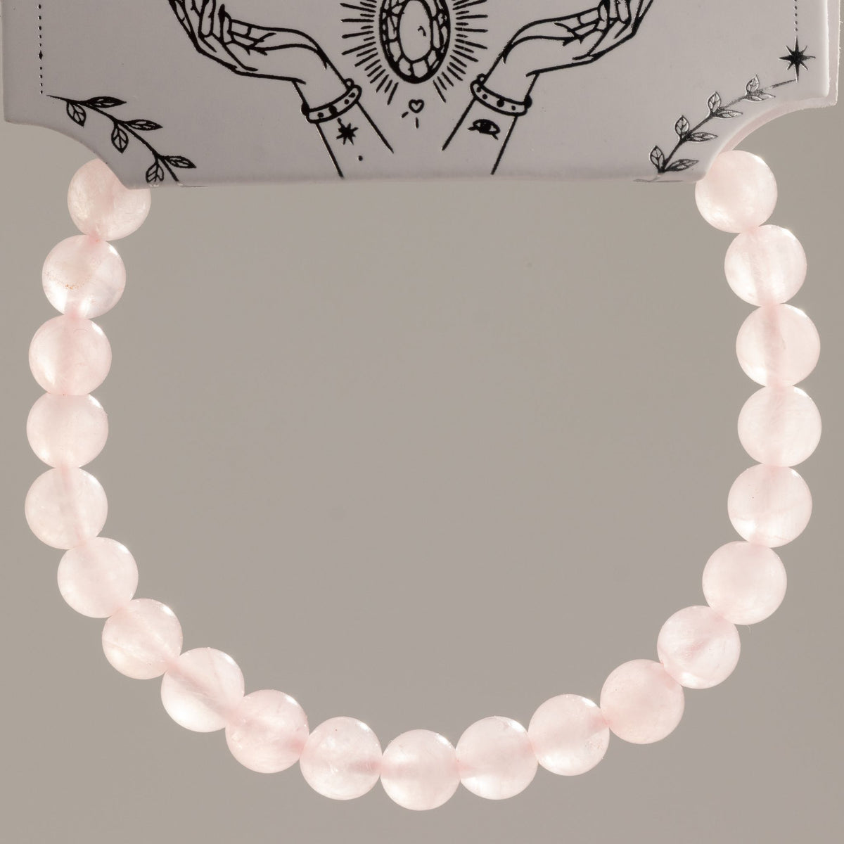 Petite Rose Quartz Crystal Bracelet – 6mm Natural Stone Beads