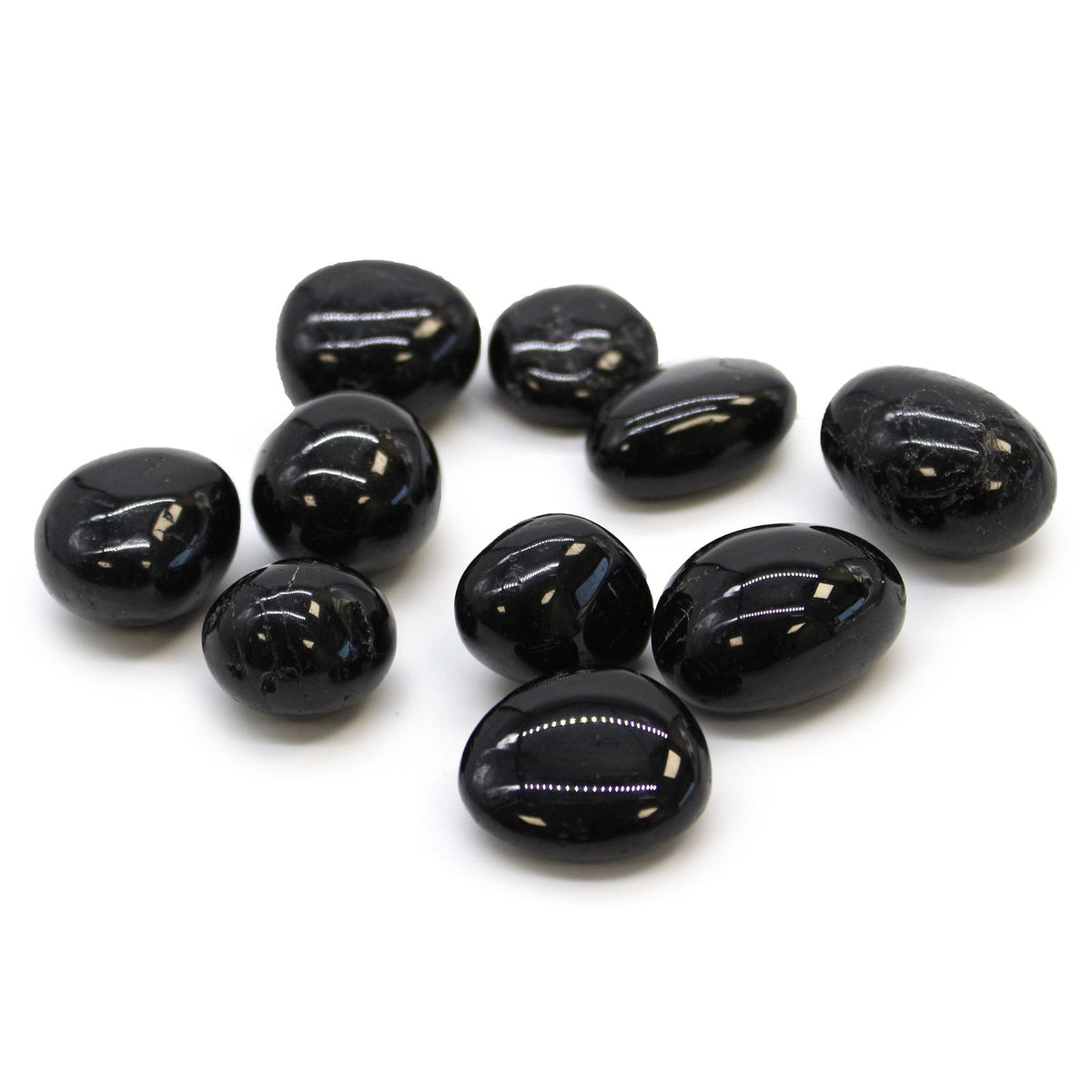Black Tourmaline Tumbled Stones – Pack of 24, 20–30mm