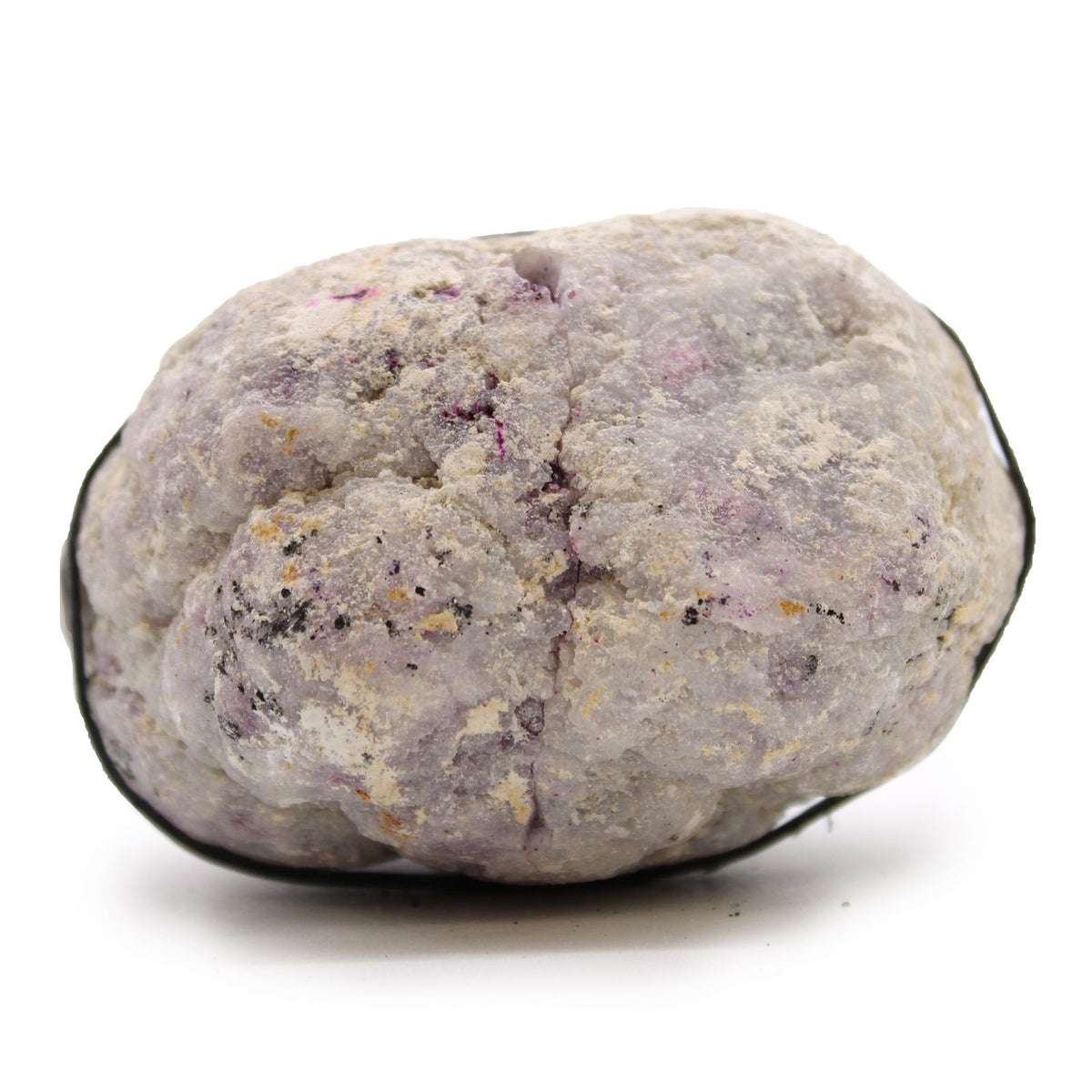 Pink & Gold Calcite Geode – Natural Crystal Geode 8.5cm